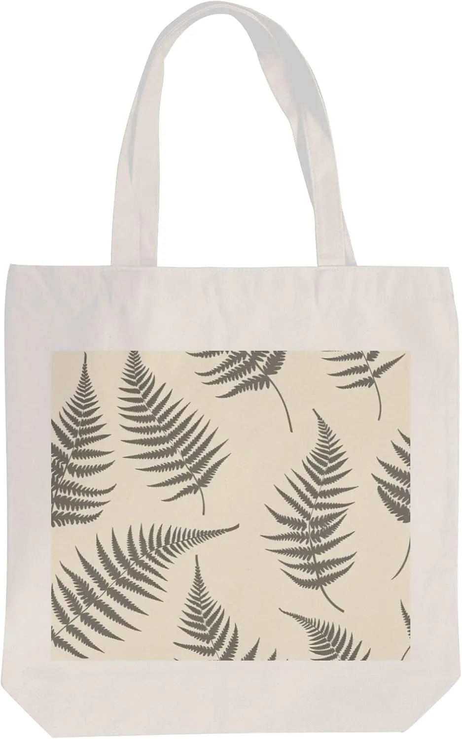 grey ferns cream color Canvas Bags Canvas Tote Bag For Women for Customized Friend Reusable Canvas Grocery Bags