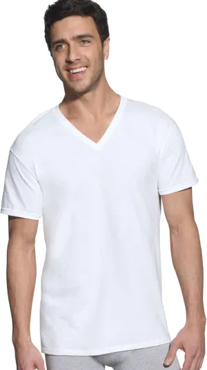 Hanes Ultimate ComfortSoft V-Neck Undershirt 6-Pack White 2XL