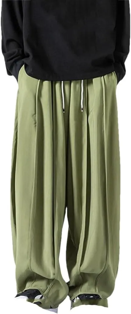 Hgvcfcv Casual Pants for Men Oversized Wide Leg Long Pants Baggy Large Size Harem Pants Men Woman Jogger Trousers