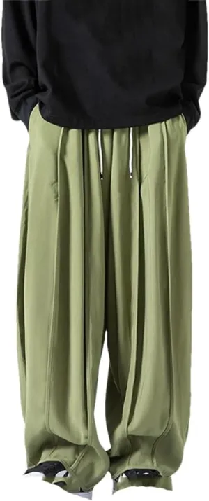 Hgvcfcv Casual Pants for Men Oversized Wide Leg Long Pants Baggy Large Size Harem Pants Men Woman Jogger Trousers
