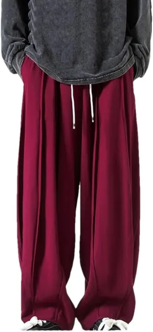 Hgvcfcv Casual Pants for Men Oversized Wide Leg Long Pants Baggy Large Size Harem Pants Men Woman Jogger Trousers