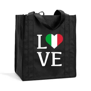 I Love Italy Shopping Bag, I Love Italy Reusable Shopping Tote