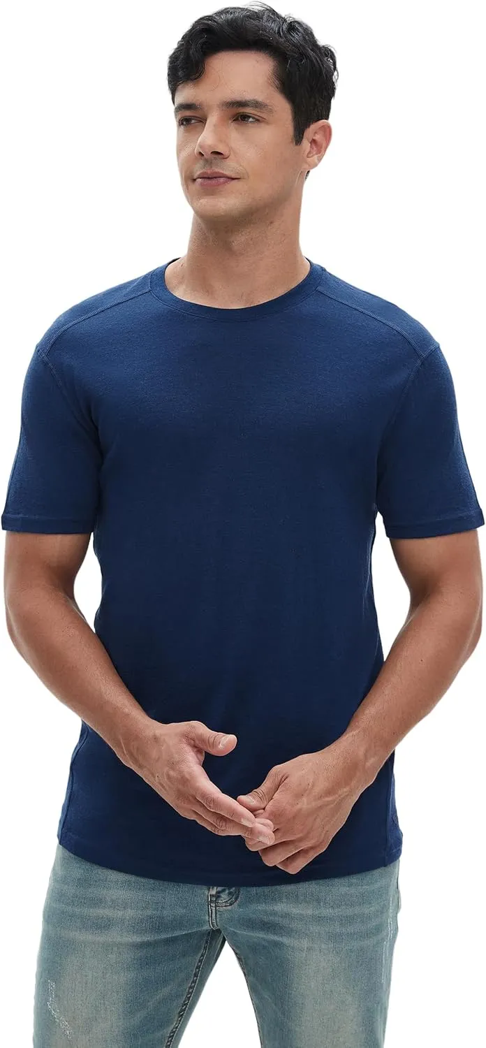 Iguana Men's 100% Merino Wool T Shirts - Organic Lightweight Base Layer Undershirts