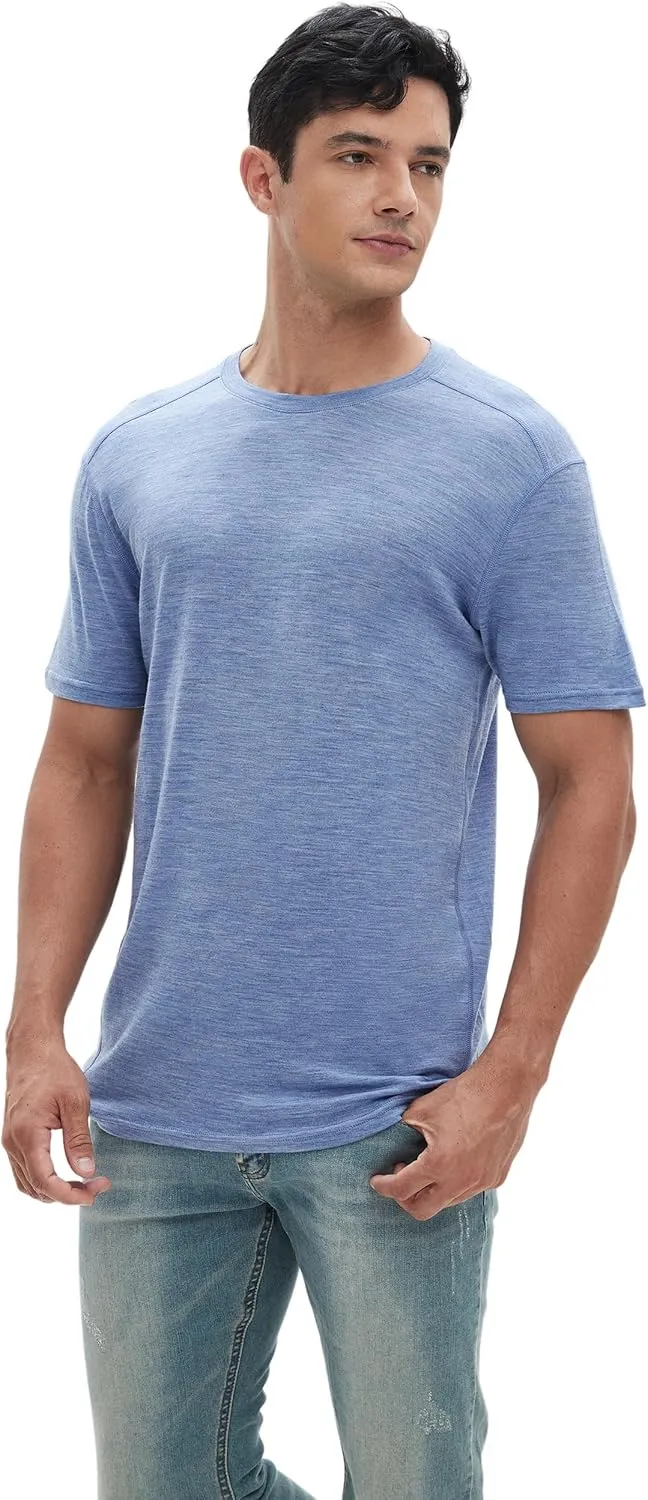 Iguana Men's 100% Merino Wool T Shirts - Organic Lightweight Base Layer Undershirts
