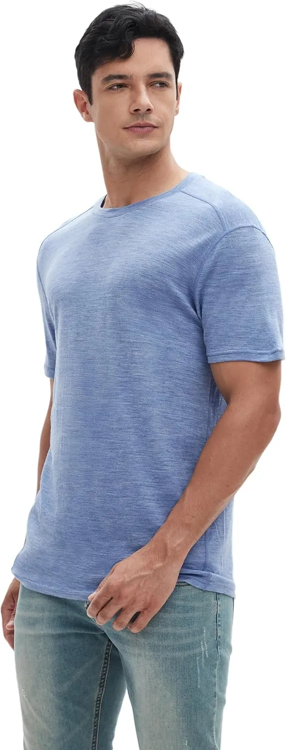 Iguana Men's 100% Merino Wool T Shirts - Organic Lightweight Base Layer Undershirts