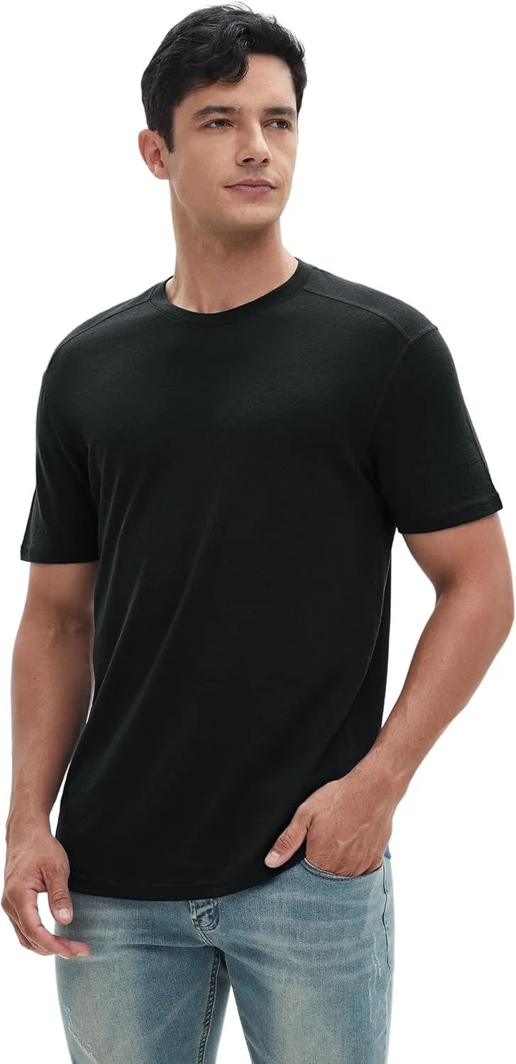 Iguana Men's 100% Merino Wool T Shirts - Organic Lightweight Base Layer Undershirts