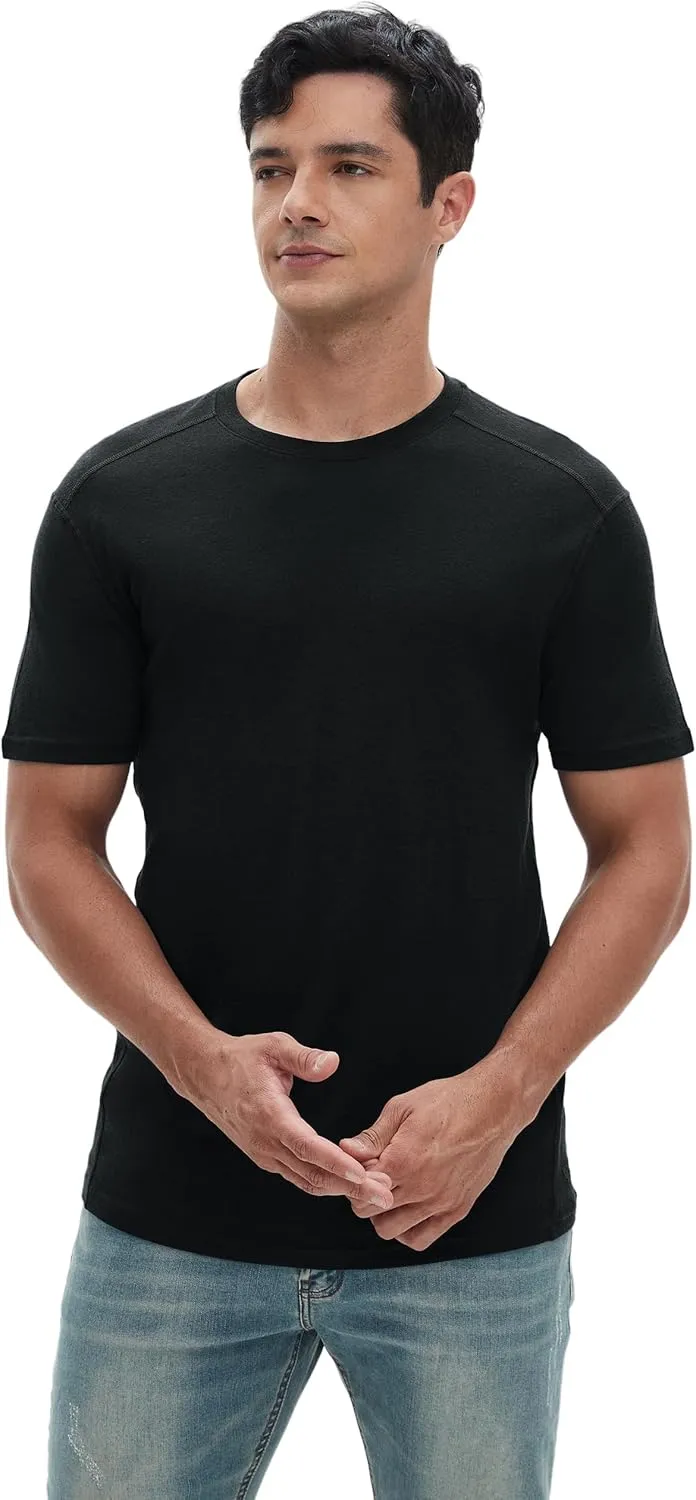 Iguana Men's 100% Merino Wool T Shirts - Organic Lightweight Base Layer Undershirts