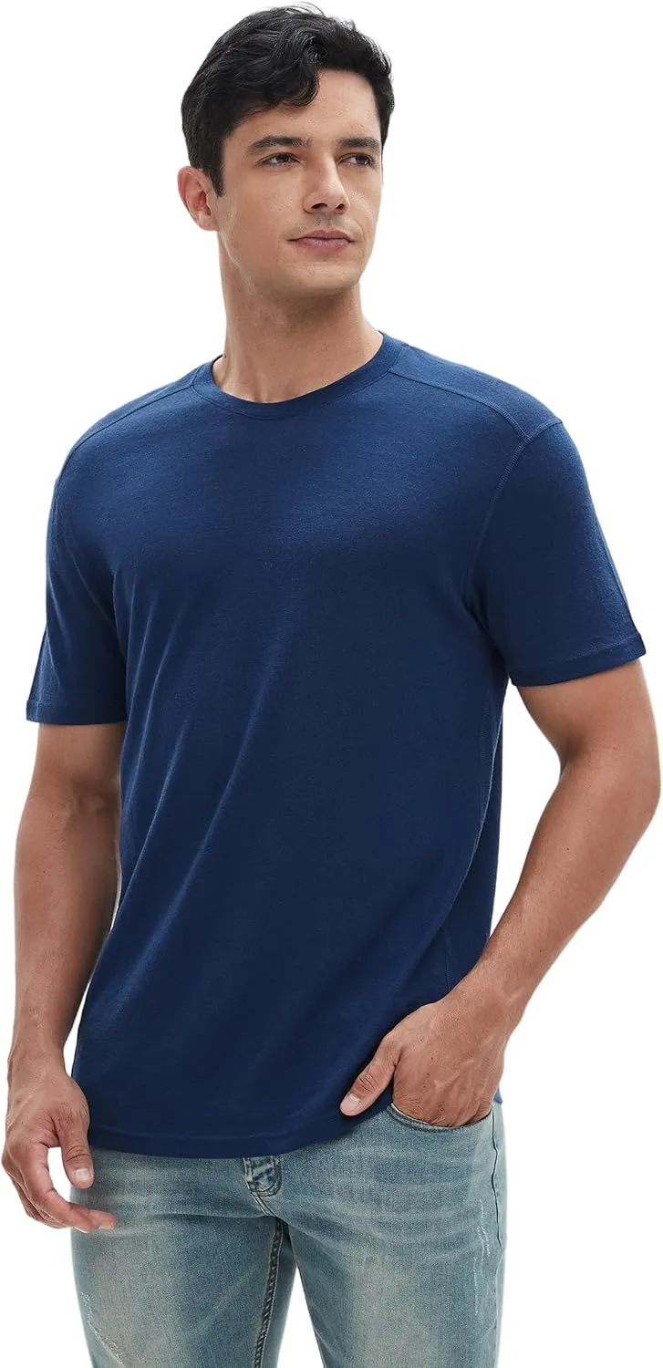 Iguana Men's 100% Merino Wool T Shirts - Organic Lightweight Base Layer Undershirts