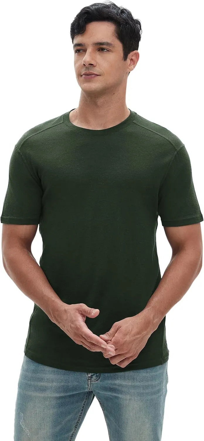 Iguana Men's 100% Merino Wool T Shirts - Organic Lightweight Base Layer Undershirts