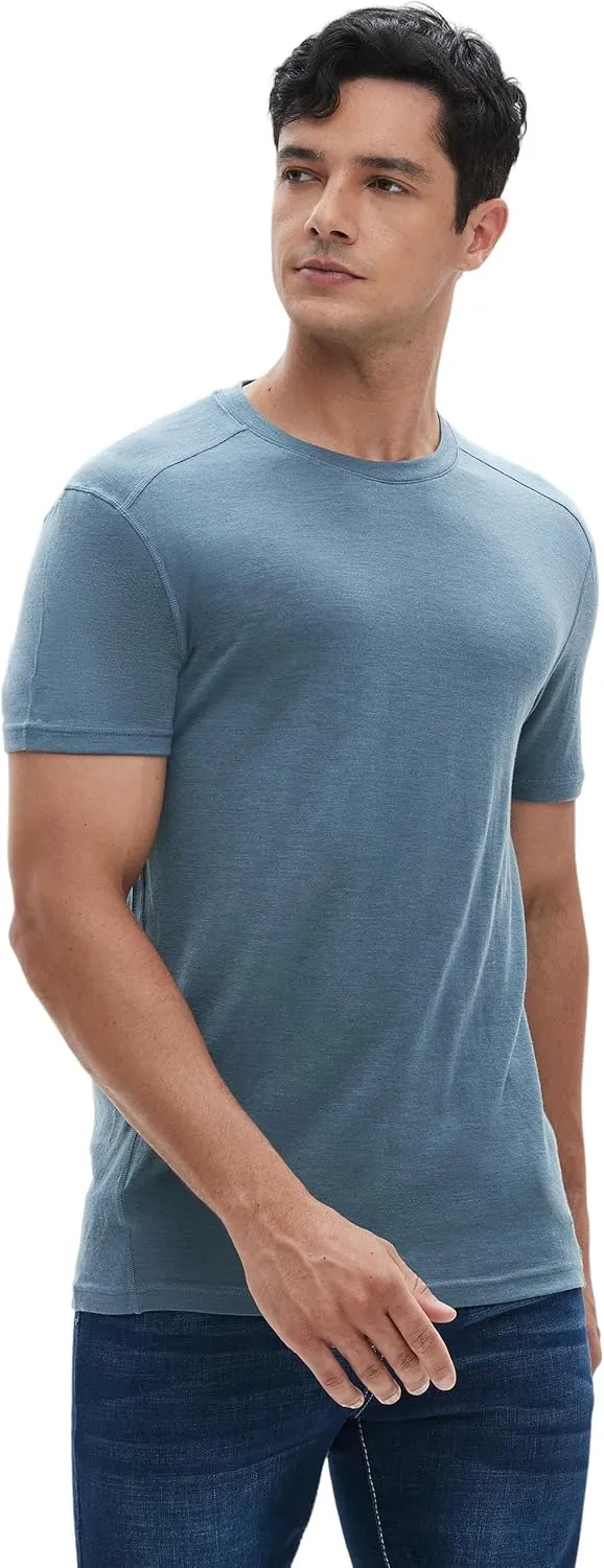 Iguana Men's 100% Merino Wool T Shirts - Organic Lightweight Base Layer Undershirts