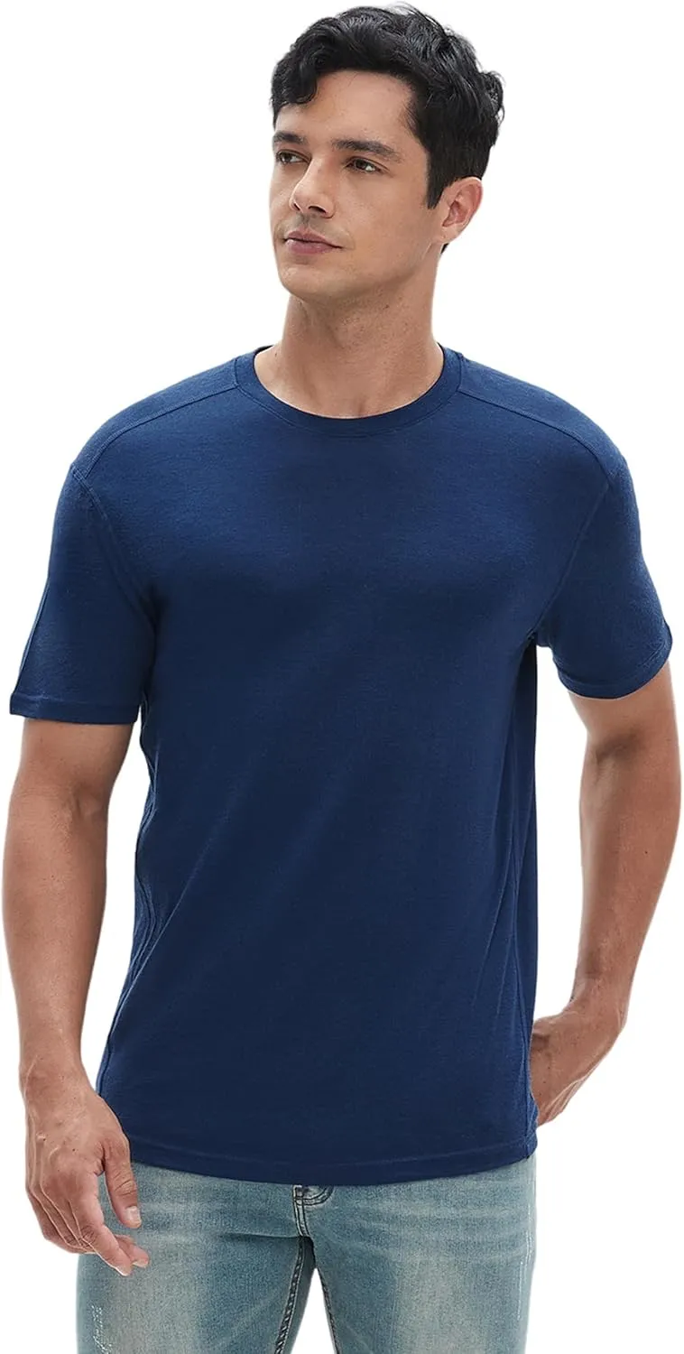 Iguana Men's 100% Merino Wool T Shirts - Organic Lightweight Base Layer Undershirts