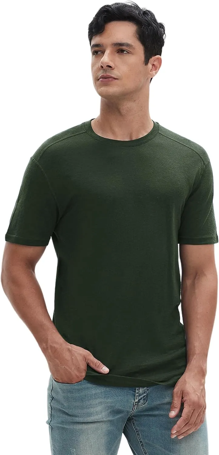 Iguana Men's 100% Merino Wool T Shirts - Organic Lightweight Base Layer Undershirts