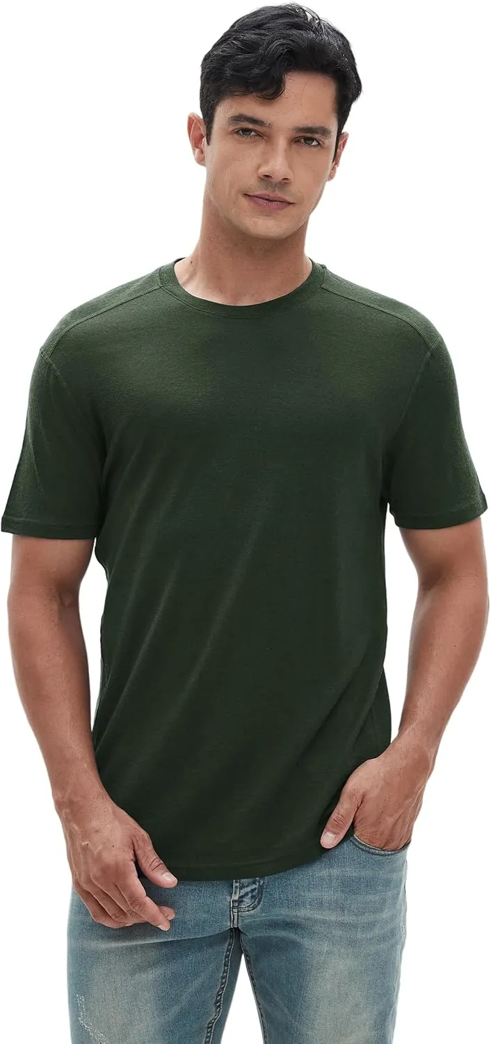 Iguana Men's 100% Merino Wool T Shirts - Organic Lightweight Base Layer Undershirts