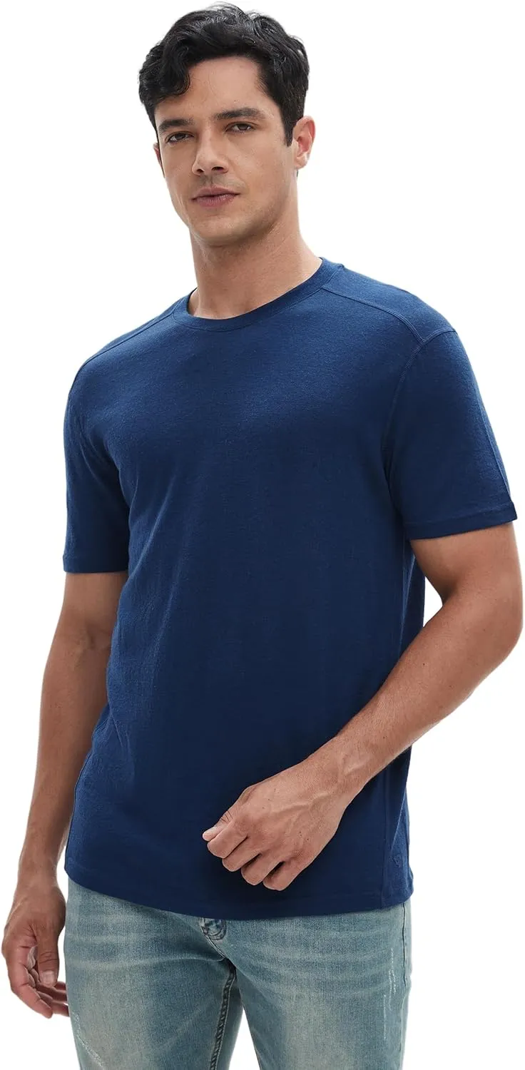 Iguana Men's 100% Merino Wool T Shirts - Organic Lightweight Base Layer Undershirts