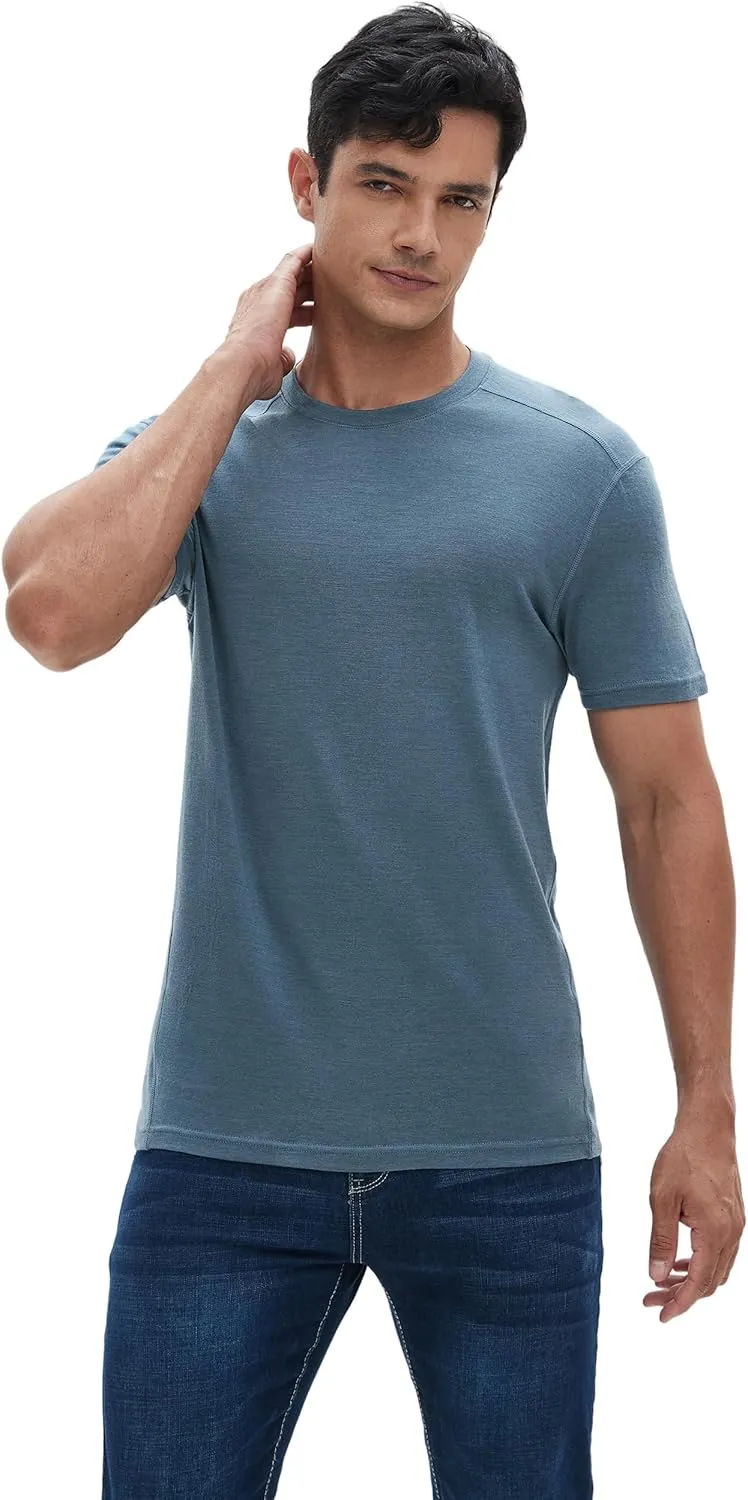 Iguana Men's 100% Merino Wool T Shirts - Organic Lightweight Base Layer Undershirts
