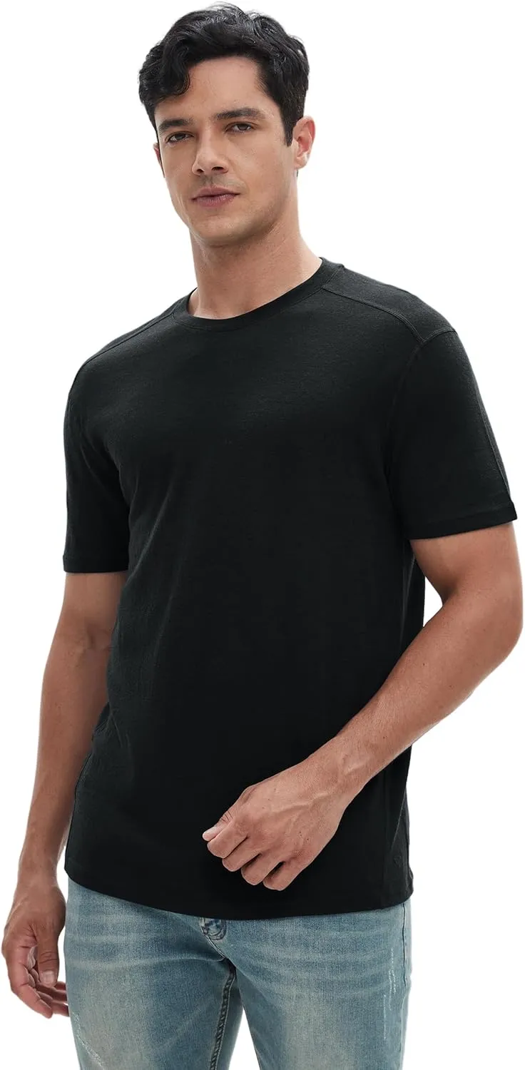 Iguana Men's 100% Merino Wool T Shirts - Organic Lightweight Base Layer Undershirts