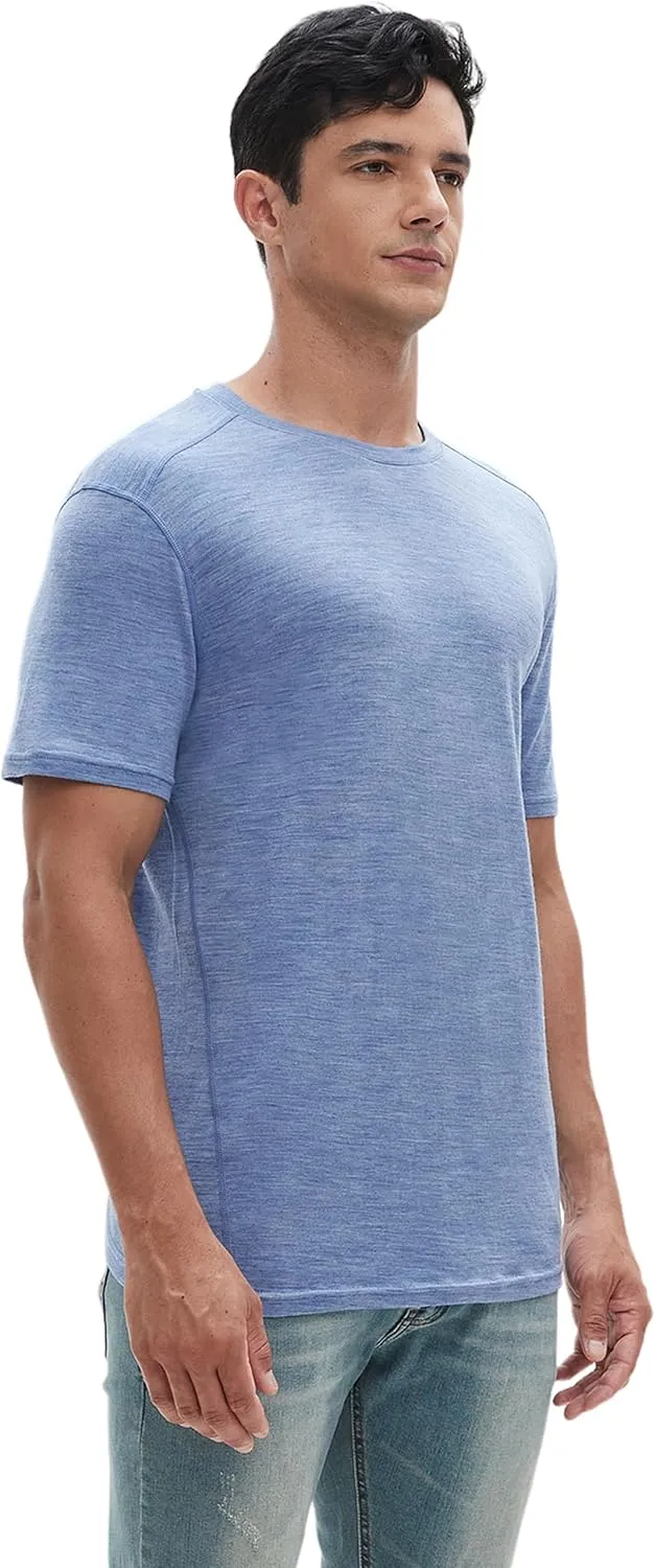 Iguana Men's 100% Merino Wool T Shirts - Organic Lightweight Base Layer Undershirts