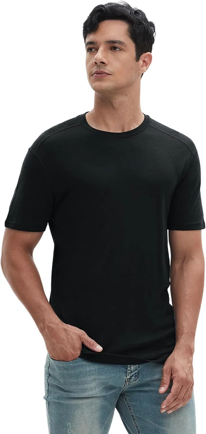 Iguana Men's 100% Merino Wool T Shirts - Organic Lightweight Base Layer Undershirts