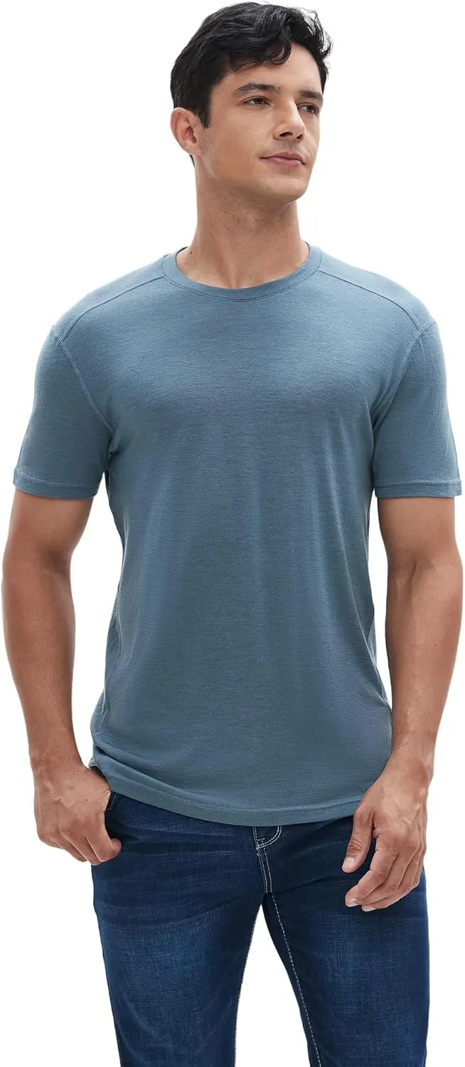 Iguana Men's 100% Merino Wool T Shirts - Organic Lightweight Base Layer Undershirts