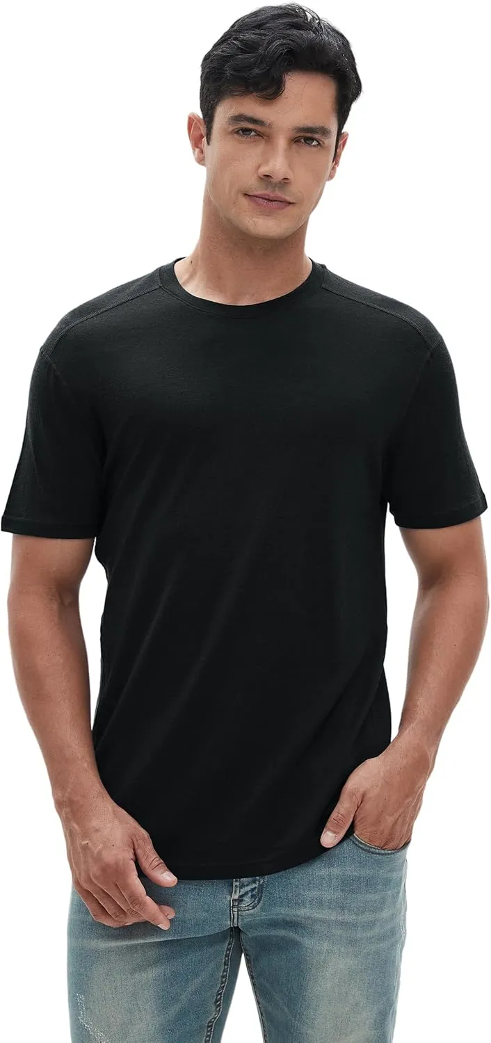 Iguana Men's 100% Merino Wool T Shirts - Organic Lightweight Base Layer Undershirts
