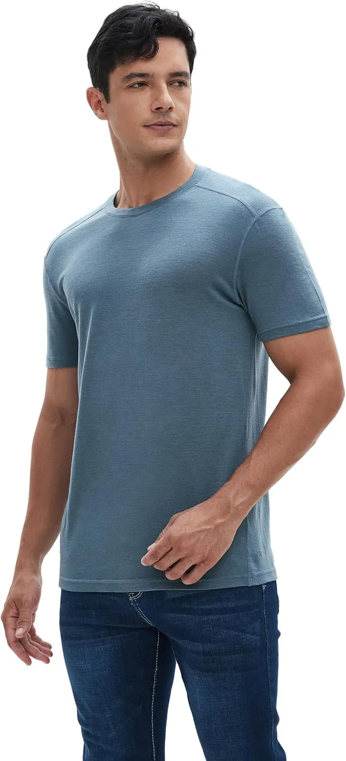 Iguana Men's 100% Merino Wool T Shirts - Organic Lightweight Base Layer Undershirts