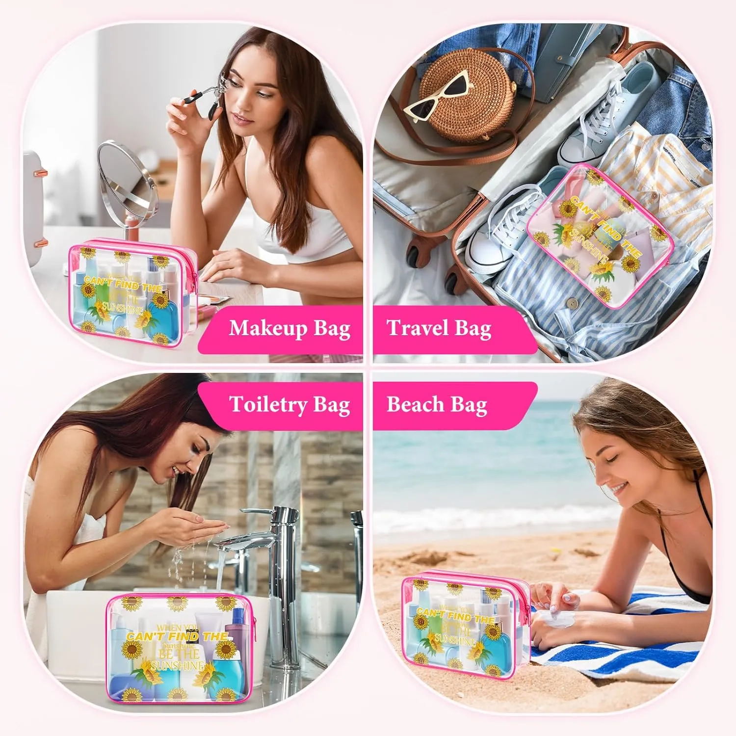 Inspirational Gift for Women Makeup Bag Motivational Christmas Birthday Gift for Mom Friends Teacher Coworker Cosmetic Bag Inspirational Graduation Gift for Daughter Travel Pouch Toiletry Bag