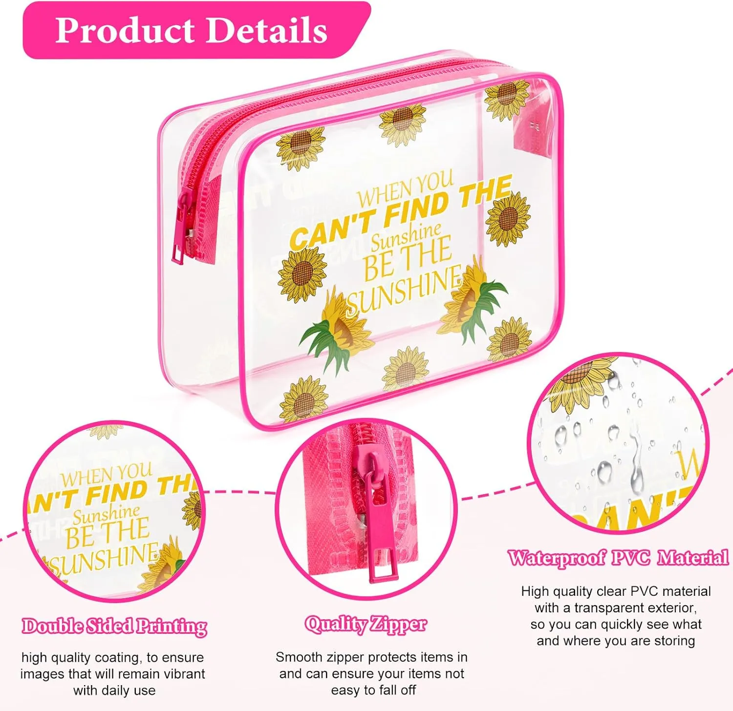 Inspirational Gift for Women Makeup Bag Motivational Christmas Birthday Gift for Mom Friends Teacher Coworker Cosmetic Bag Inspirational Graduation Gift for Daughter Travel Pouch Toiletry Bag