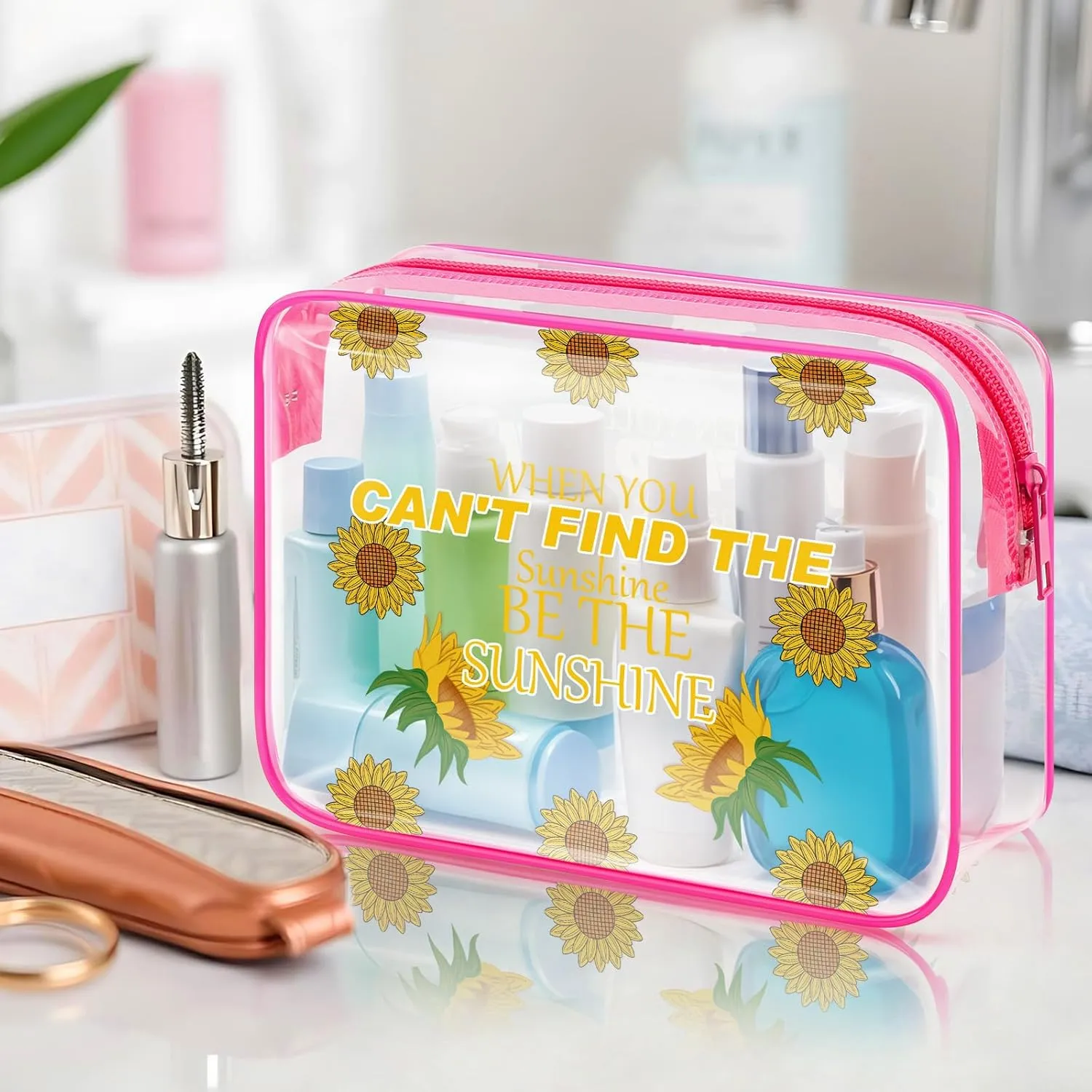 Inspirational Gift for Women Makeup Bag Motivational Christmas Birthday Gift for Mom Friends Teacher Coworker Cosmetic Bag Inspirational Graduation Gift for Daughter Travel Pouch Toiletry Bag