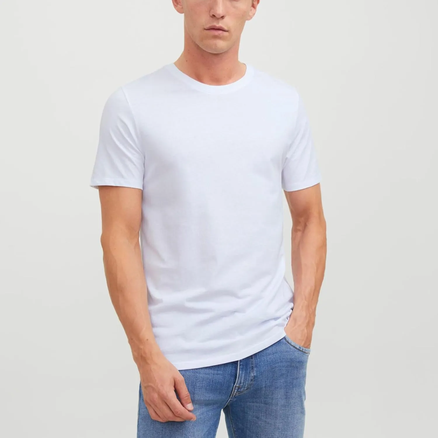 JACK & JONES Men's T-Shirts Basic Crew Neck Tee Pack of 4