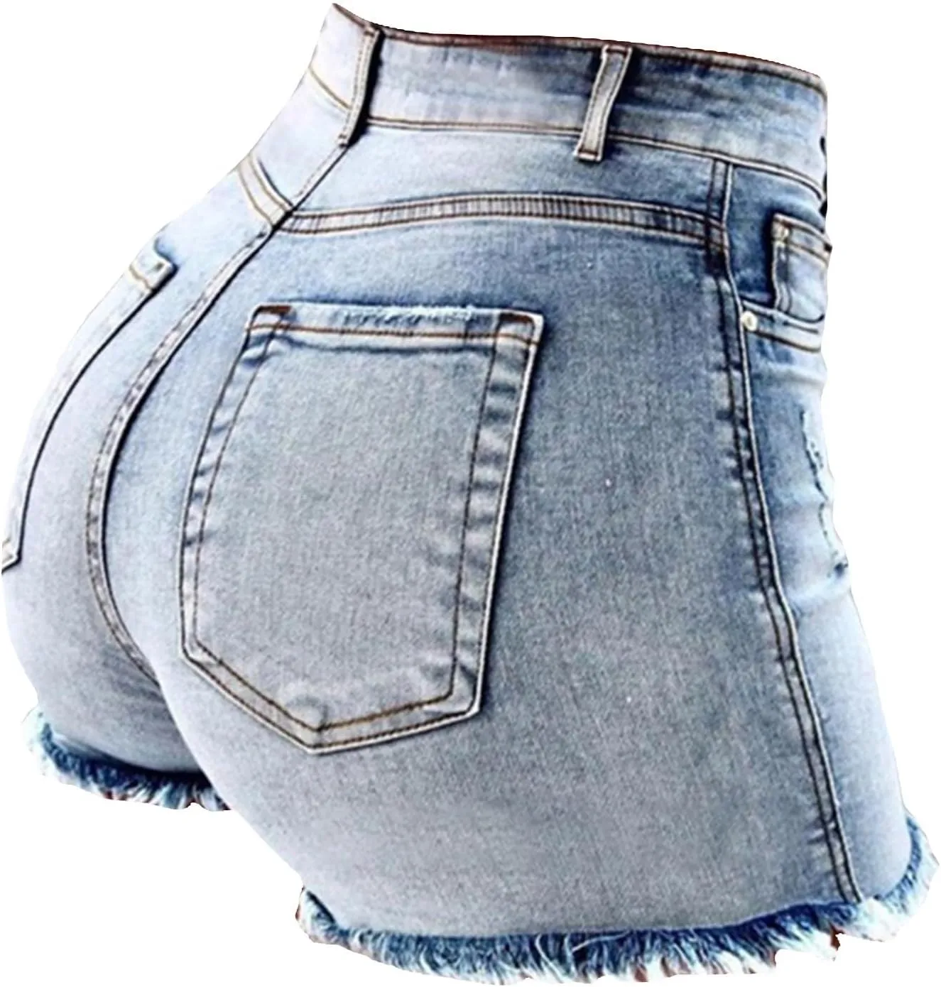 Jean Shorts for Women Denim High Waisted 5 Inch Inseam Stretchy Denim Short Pants Casual Summer Lounge Jean Bike Shorts