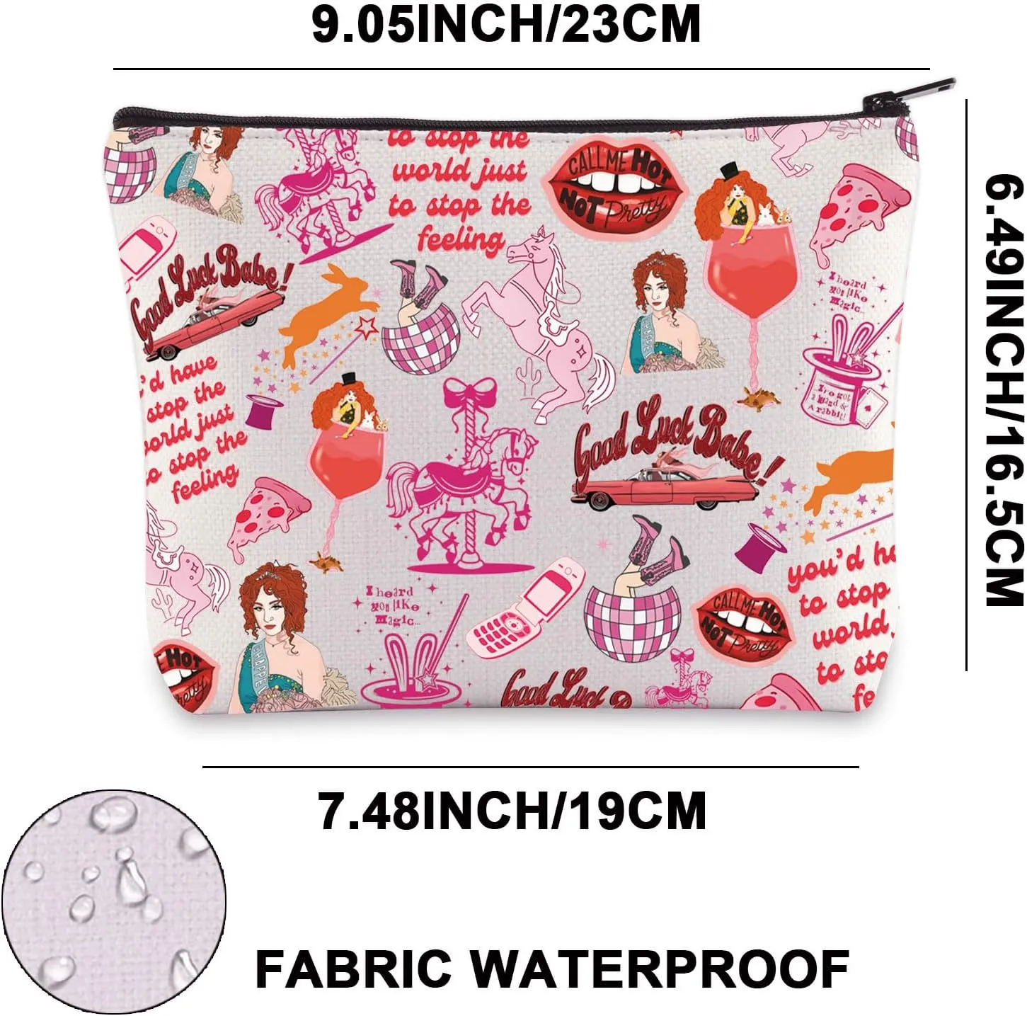 JNIAP Midwest Princess Makeup Bag Singer Fans Gifts Midwest Princess Gifts Pride Queer Zipper Bag Singer Merchandise(you'd mb)