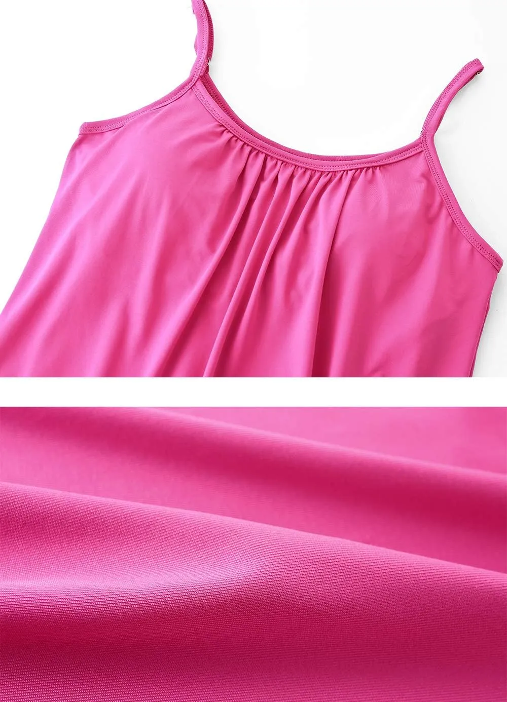 jonivey Women Casual Camisole with Removable Shelf Bra Spaghetti Straps Flowy Lounge Padded Cami Tank Top