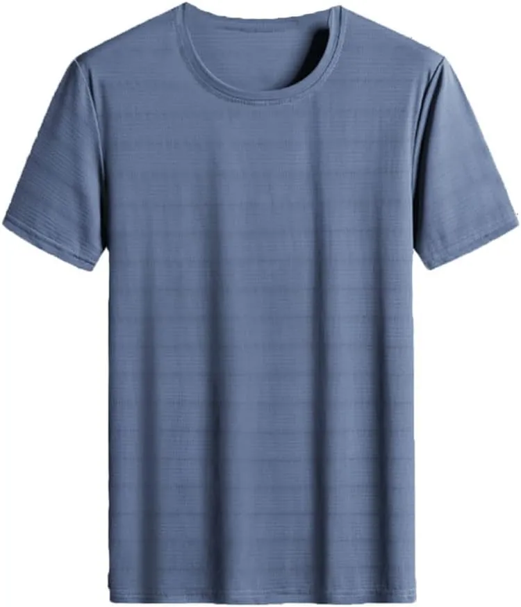 keusyoi Oversized Ice Silk Mesh Tshirt for Men Summer Short Sleeve Tee Tops Men's Quick Dry T-Shirt Running Tshirt