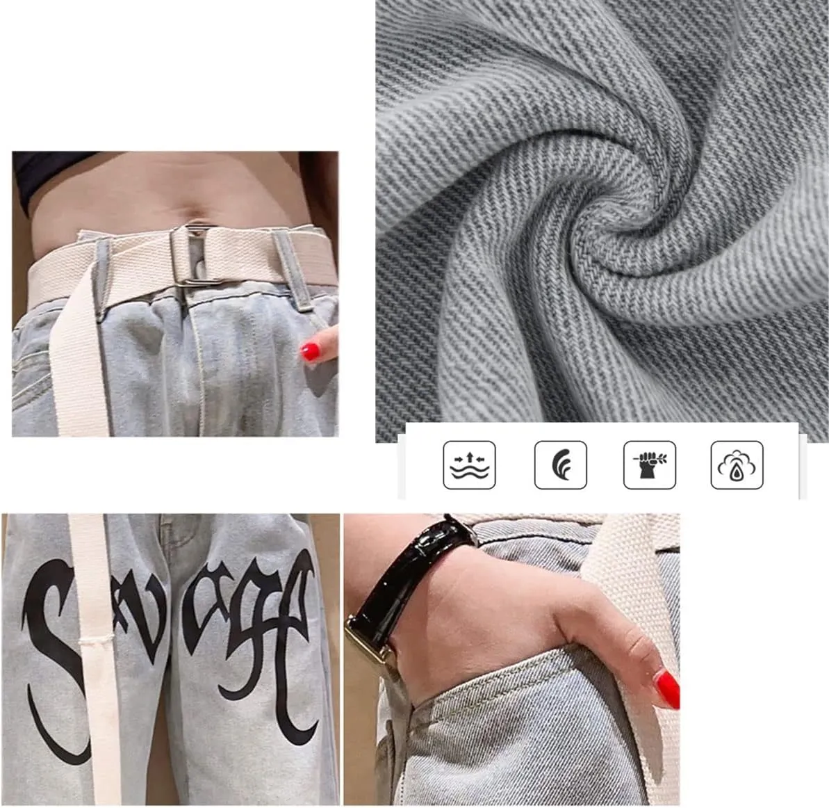 Kids Girls Ripped Distressed Washed Baggy Wide Leg Casual Jeans Size 5-14 yrs