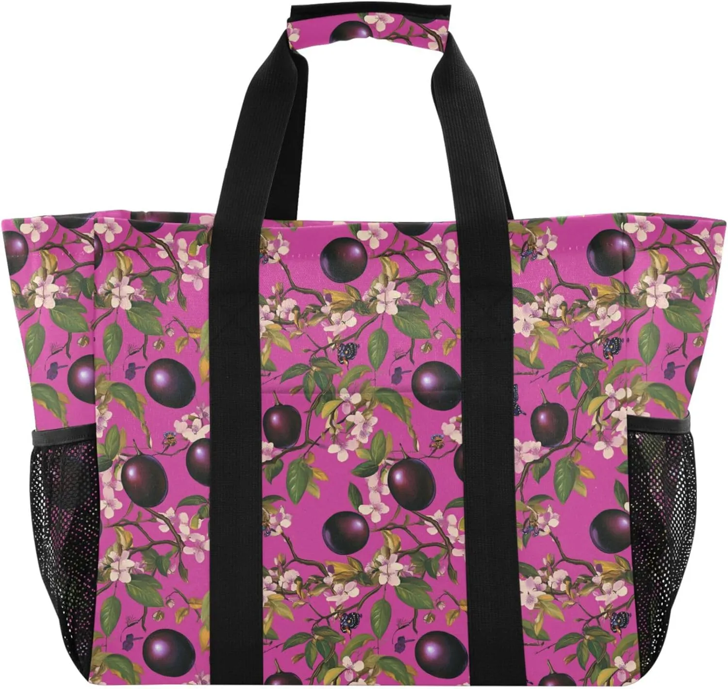 KLL Utility Tote Bags For Women with Handles Collapsable With Pockets Shopping Bags Reusable