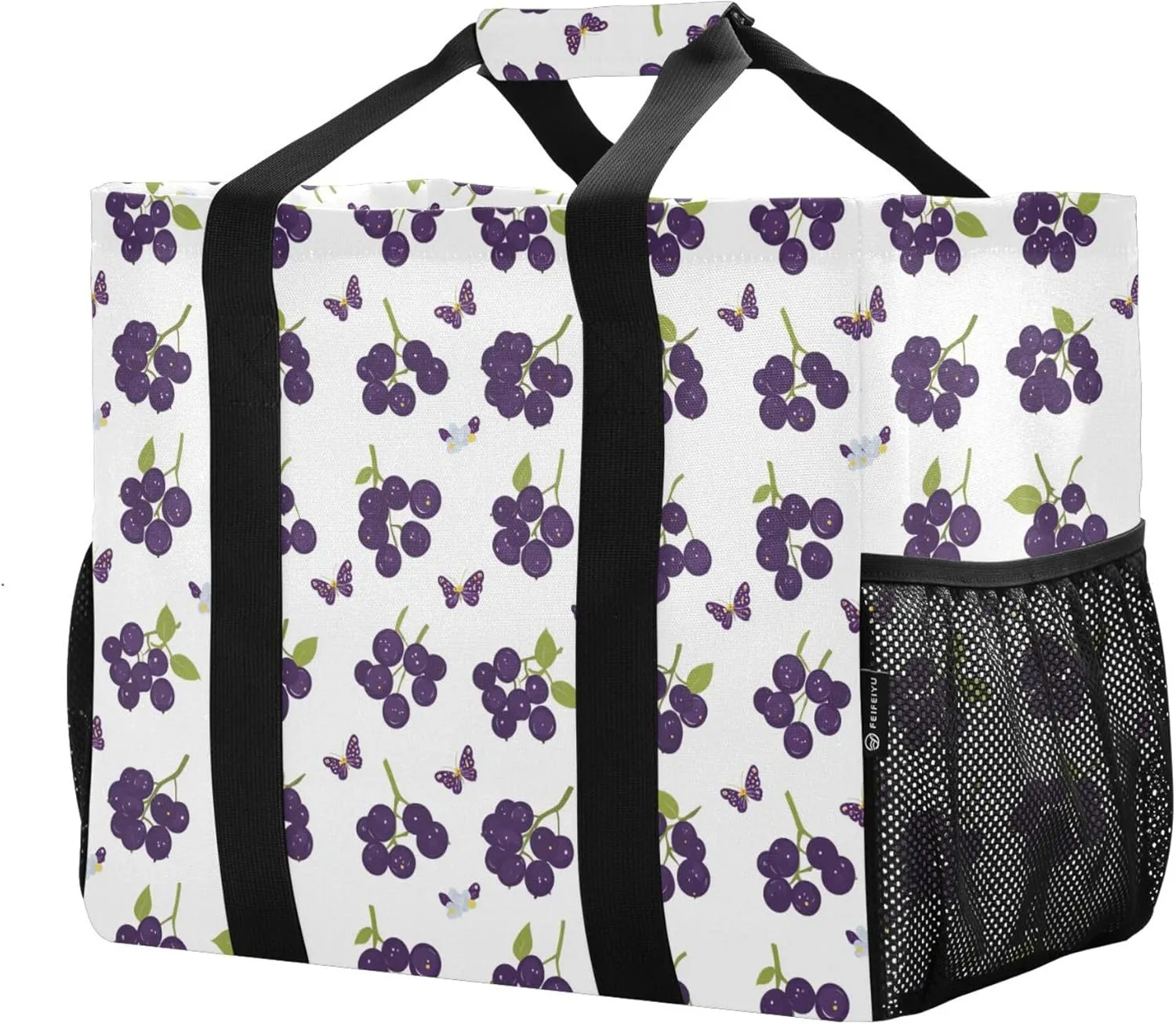 KLL Utility Tote Bags For Women with Handles Collapsable With Pockets Shopping Bags Reusable