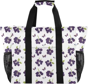KLL Utility Tote Bags For Women with Handles Collapsable With Pockets Shopping Bags Reusable