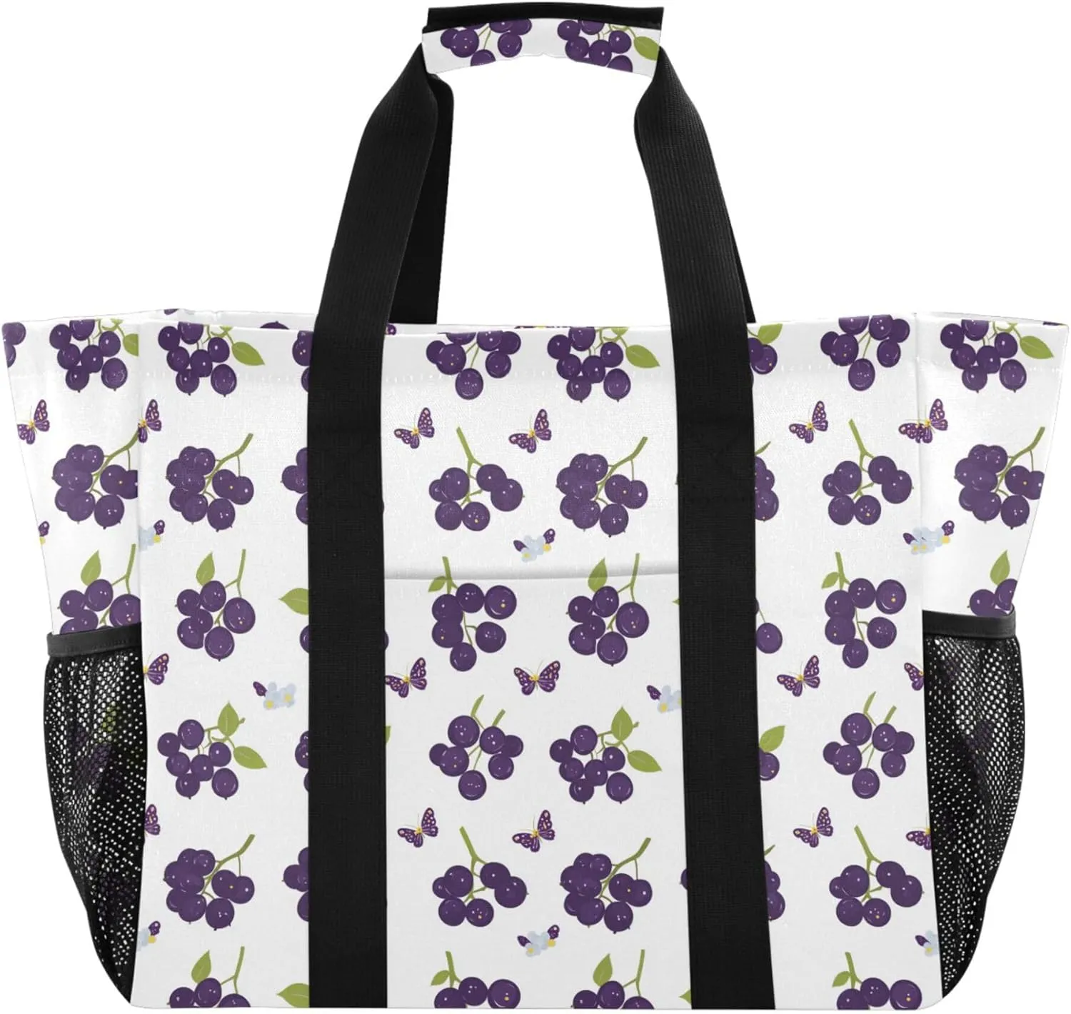 KLL Utility Tote Bags For Women with Handles Collapsable With Pockets Shopping Bags Reusable