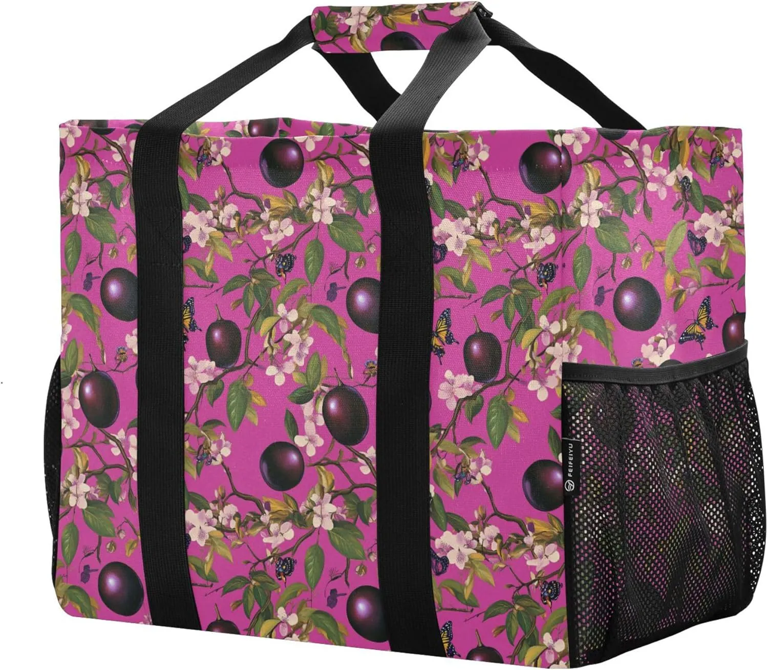 KLL Utility Tote Bags For Women with Handles Collapsable With Pockets Shopping Bags Reusable