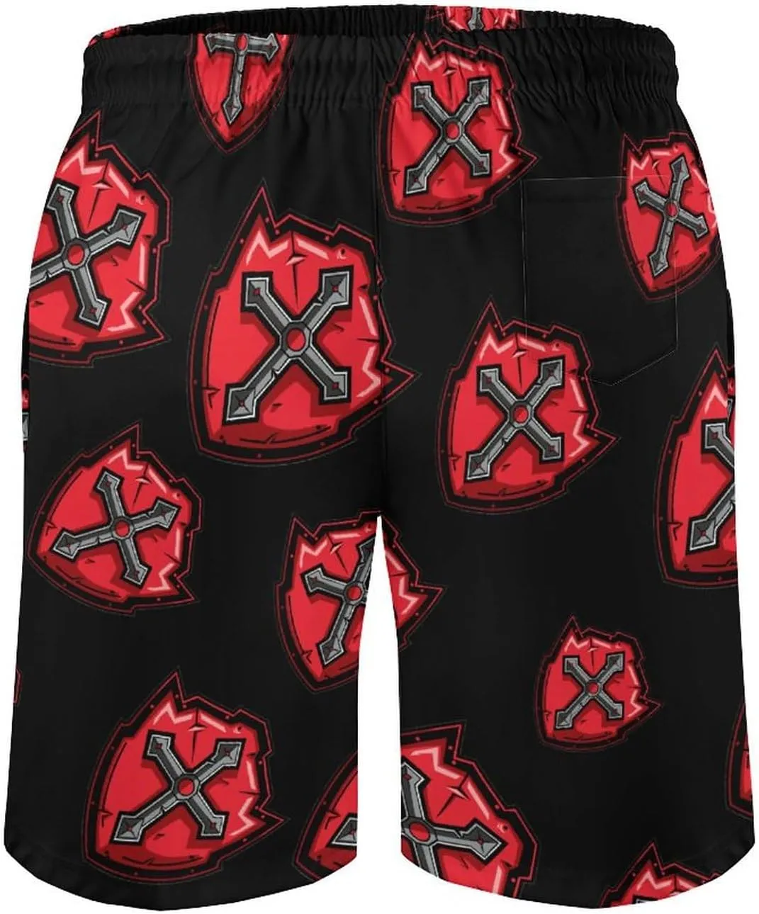 Knights Templar Crusader Cross Men's Swim Trunks Quick Dry Board Shorts Breathable Summer Beach Shorts Bathing Suits
