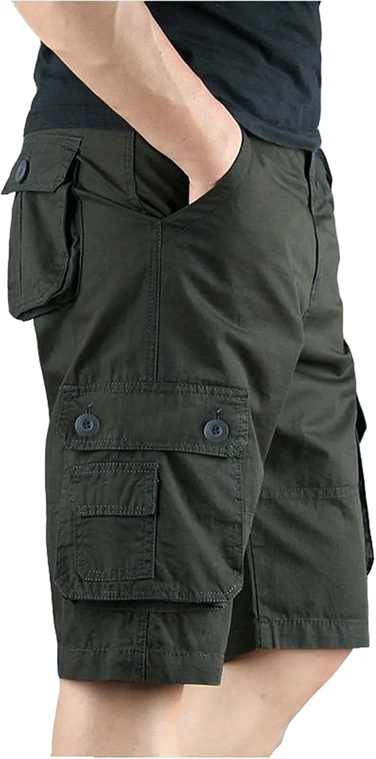 LCMTWX Men's Cargo Shorts with Multi-Pocket and Fashion Summer Leisure Pants Overalls Men's Pants Men Cargo Shorts with