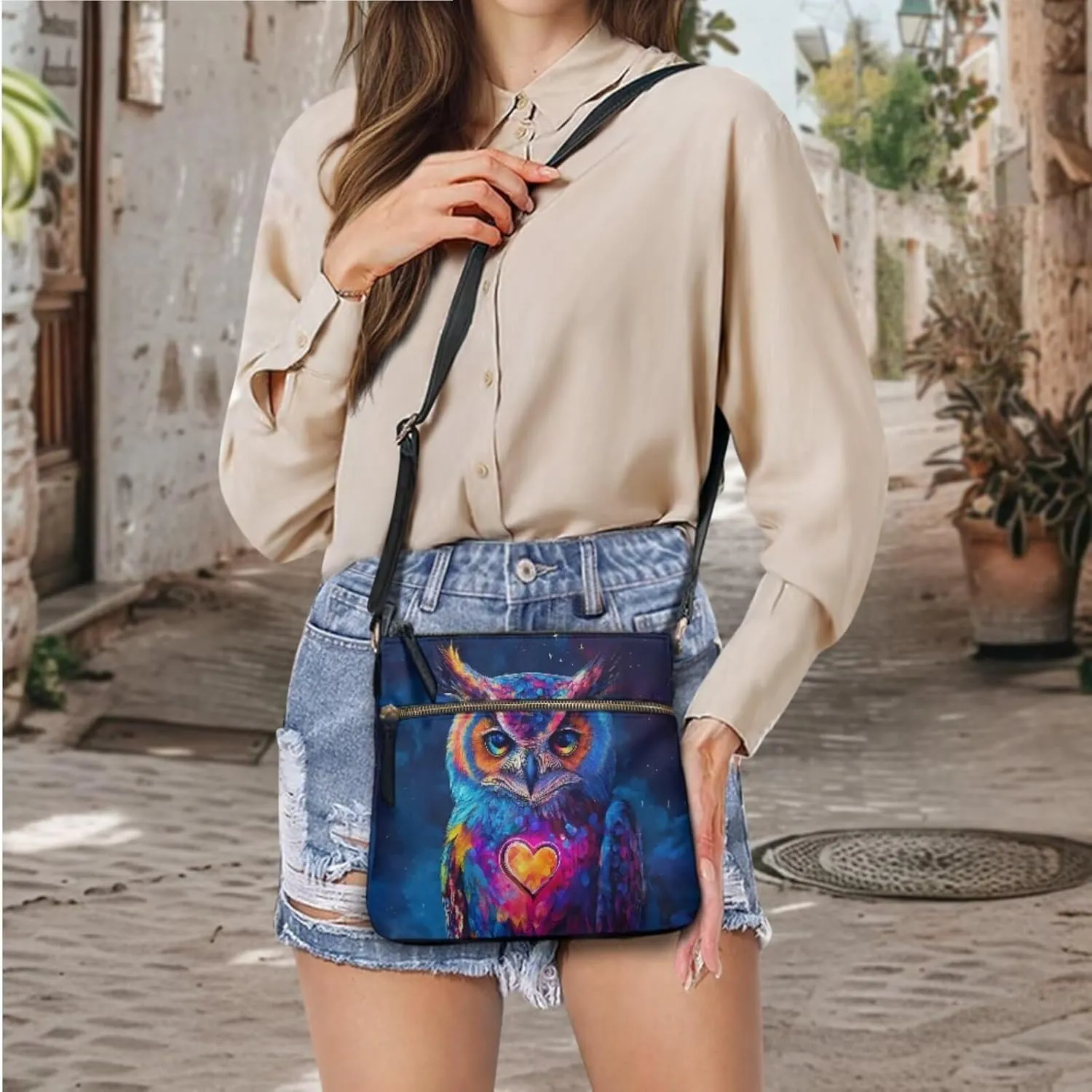 Leather Bucket Crossbody Bags for Women 2 Pieces Crossbody Satchel Bags Wristlet Purses for Women