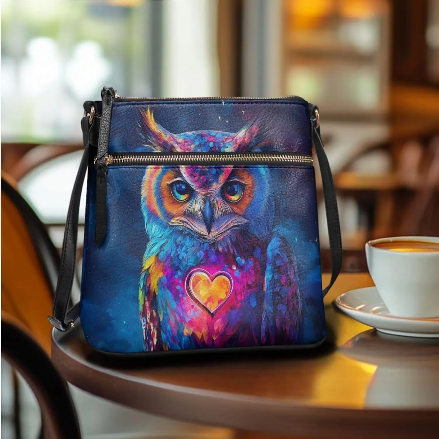 Leather Bucket Crossbody Bags for Women 2 Pieces Crossbody Satchel Bags Wristlet Purses for Women