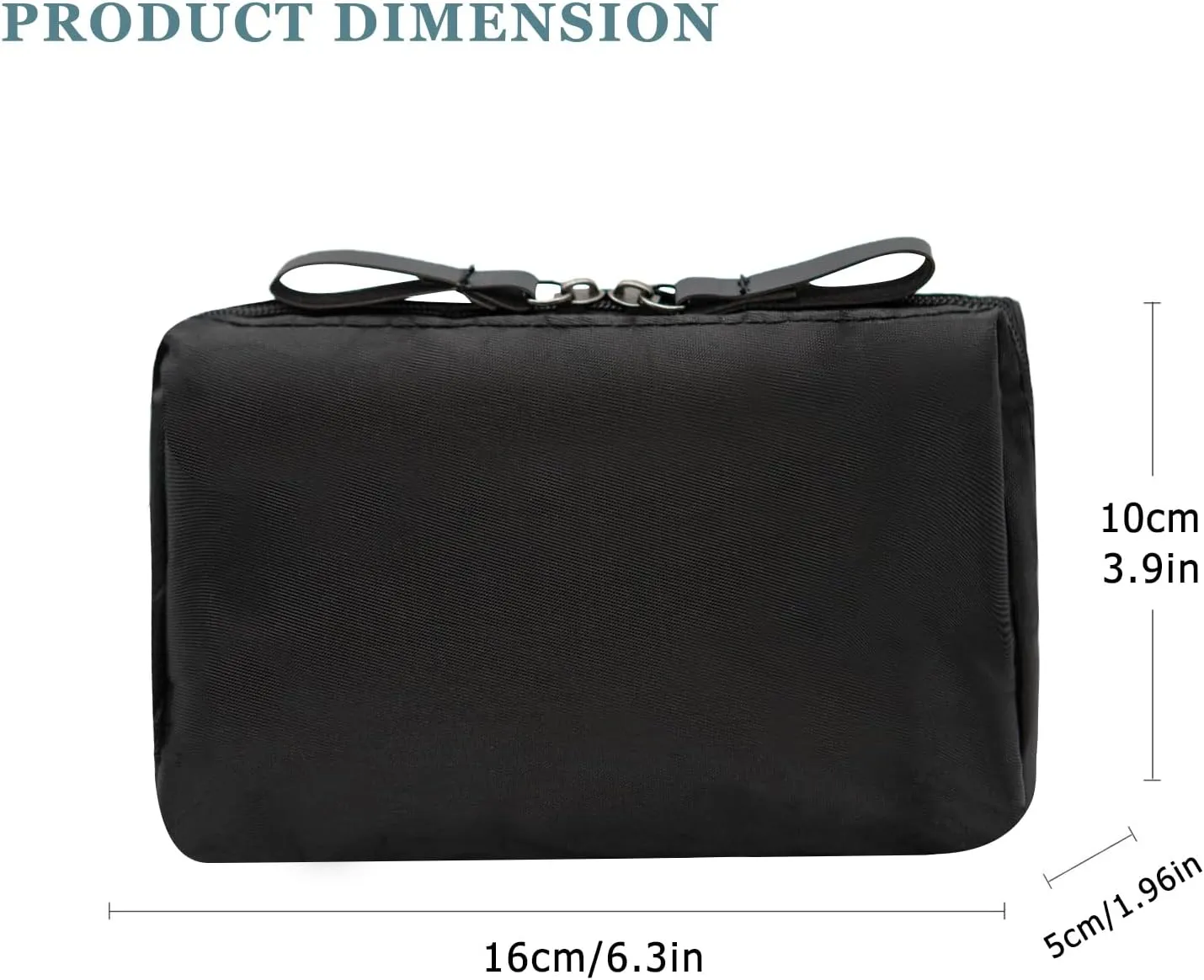 Long Keeper Small Cosmetic Bag Women Water Resistant Make Up Bag Cute Mini Travel Makeup Organizer Bag Portable Toiletry Bag (Black)