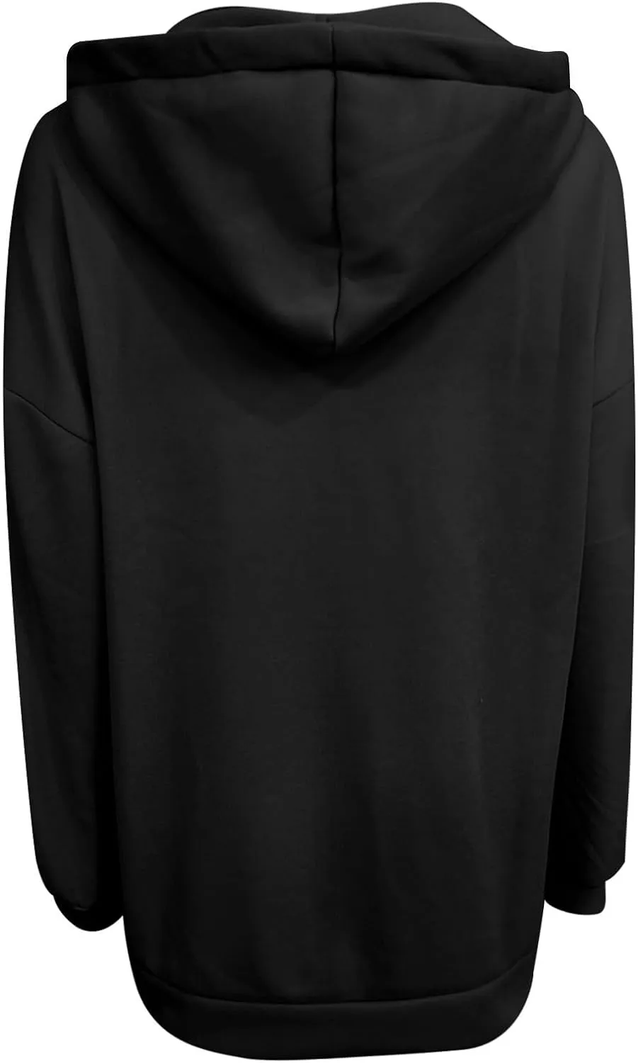 Long Zip Up Hoodies for Women Casual Long Sleeve Hooded Fleece Jackets Loose Fit Tunic Fall Sweatshirts with Pockets