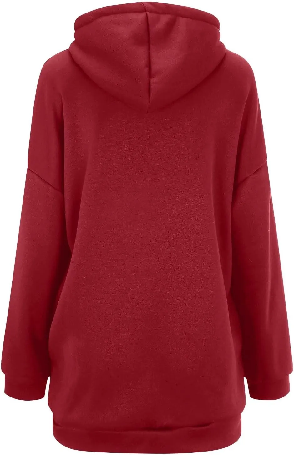 Long Zip Up Hoodies for Women Casual Long Sleeve Hooded Fleece Jackets Loose Fit Tunic Fall Sweatshirts with Pockets