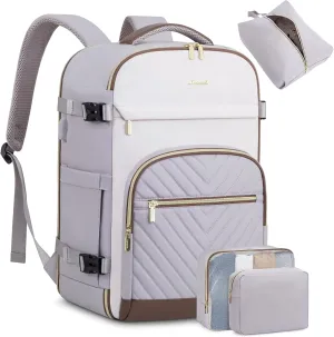 LOVEVOOK Travel Backpack for Women, 40L Carry On Backpack for Airplanes, 17 Inch Laptop Personal Item Travel Bag with 3 Cubes