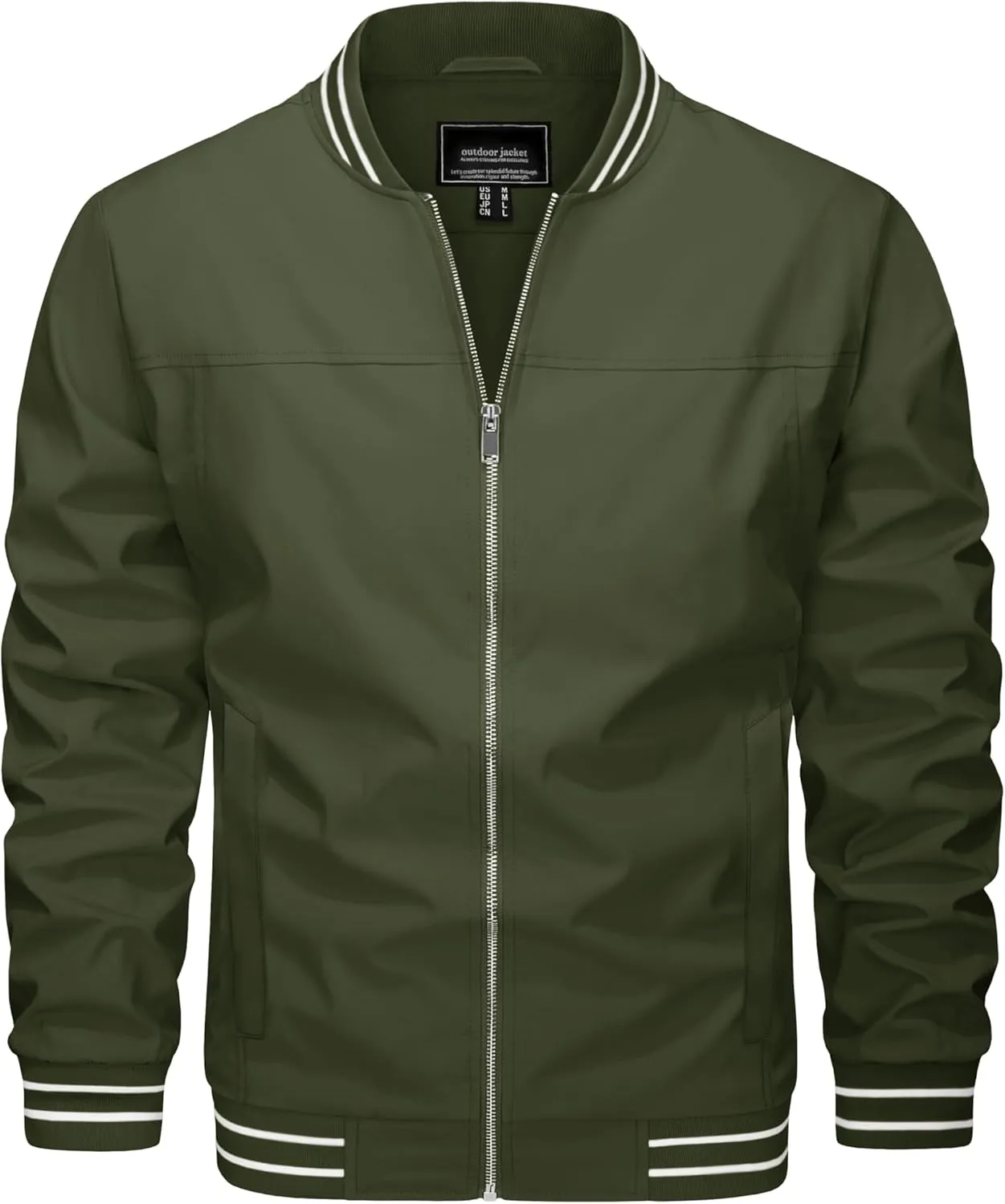 MAGNIVIT Men's Bomber Jackets Lightweight Jacket Varsity Flight Jacket Baseball Windbreaker Water Resistant Spring Autumn