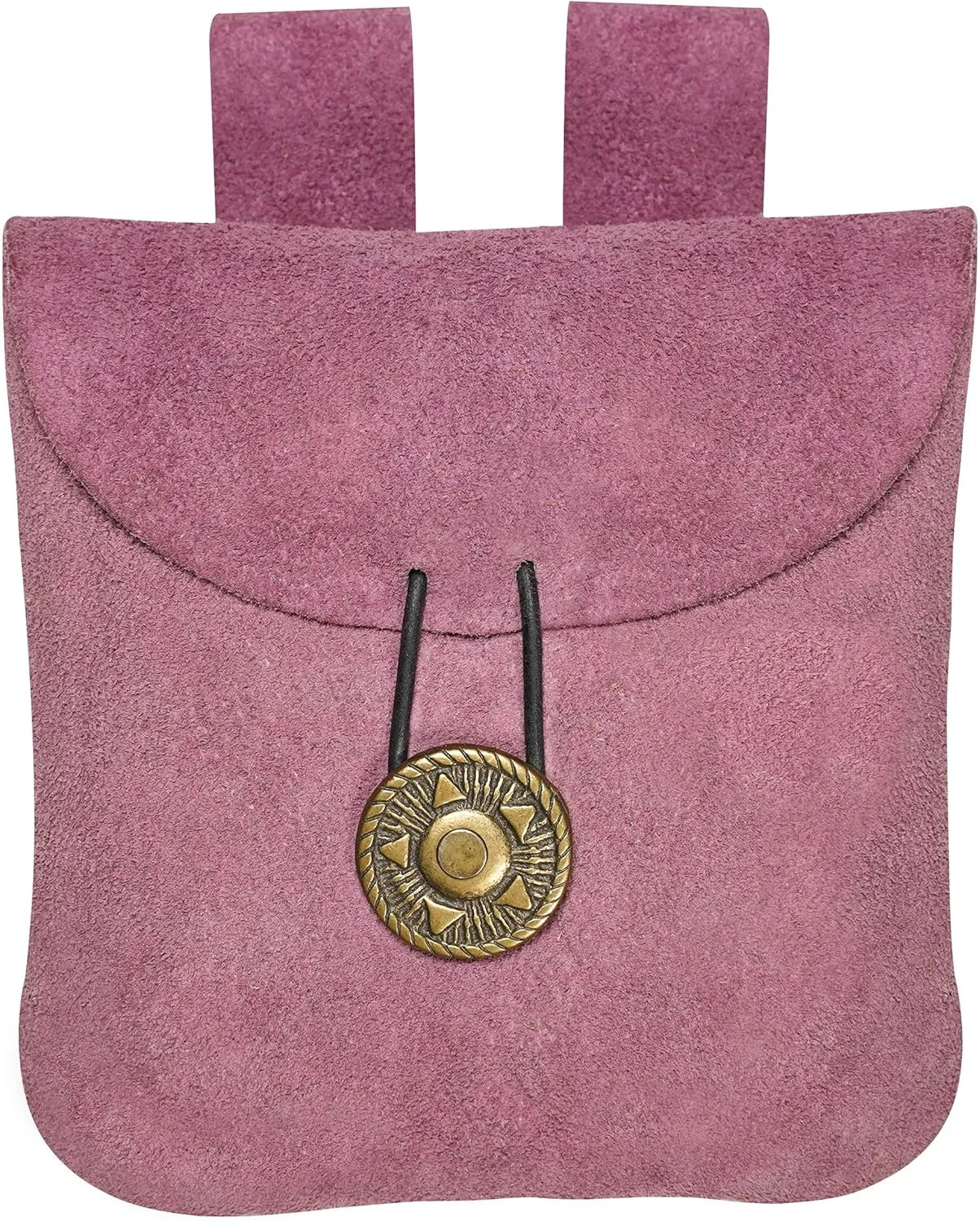 Medieval Leather Pouch, Viking Belt Bag, Renaissance Purse, Suede Leather Belt Bag LARP Waist Bag Cosplay Coin Purse Antique Vintage Style Coin Jewelry Pouch - Purple, 5.5  5.1