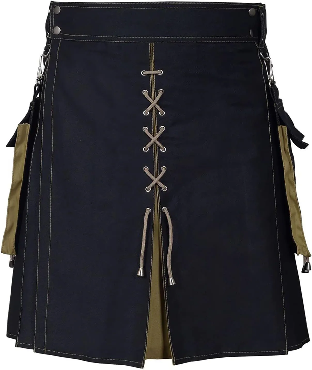 Mens Kilt Scottish Kilts for Men Pleated Scottish Tartan Utility Traditional Plaid Skirt